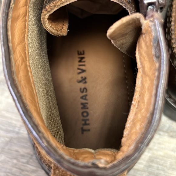 SOLD IN STORE Thomas & Vine Men’s JAGGER Leather Ankle Boots Size 10.5 - Picture 5 of 9